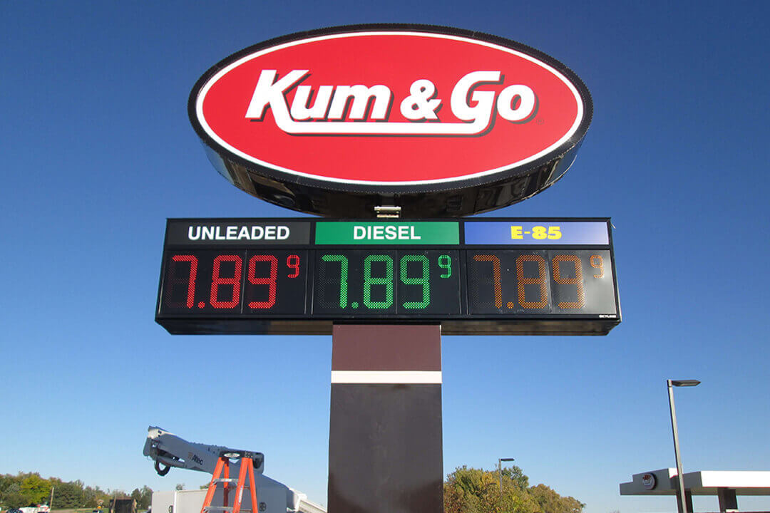 Gas Price/Time & Temp Nagle Signs